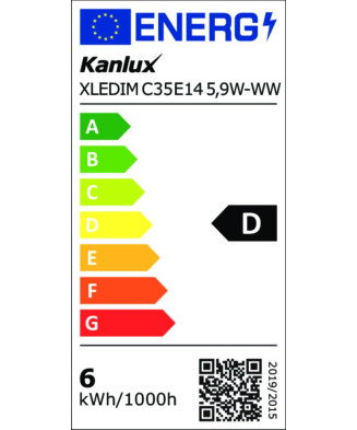 Kanlux 35278 XLEDIM C35E14 5,9W-WW Svetelný zdroj LED 5,9W 2700K 806lm Stmievateľný