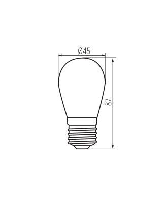 KANLUX 26046 ST45 LED 0,5W E27-NW Svetelný zdroj LED 0,5W 4000K 50lm