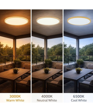 Kanlux 75082 Maurec Vonkajšie stropné svietidlo LED 18W CCT IP44