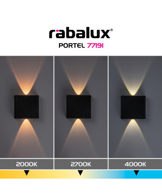 Rabalux 77191 Portel vonkajšie nástenné svietidlo LED 2W CCT IP65