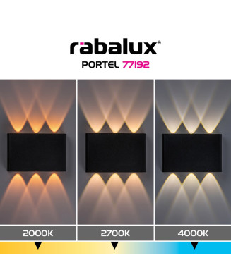 Rabalux 77192 Portel vonkajšie nástenné svietidlo LED 5W CCT IP65