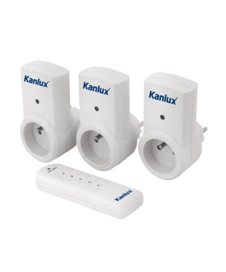 Kanlux 07980 APO TM-3 zásuvky na diaľkové ovládanie