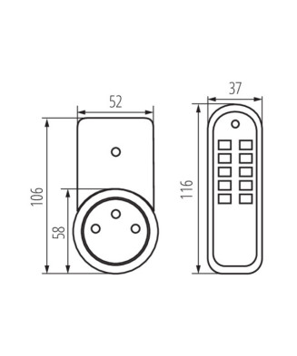 Kanlux 07980 APO TM-3 zásuvky na diaľkové ovládanie