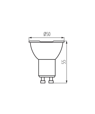 Kanlux 35258 IQ-LED GU10 4,9W-CW Svetelný zdroj LED 4,9W 6500K 550lm