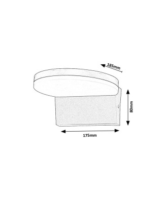 Rabalux 77117 Batida vonkajšie nástenné svietidlo LED 9W IP54