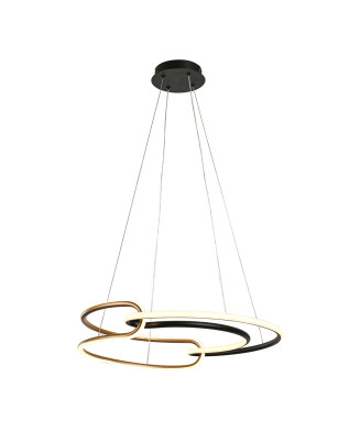 Italux Casar PND-24002-BK-GD,závesné svietidlo LED 40W 3400lm