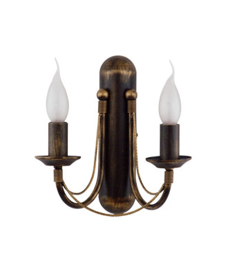 Nowodvorski ARES 203 2xE14 60W čierna, zlatá patina