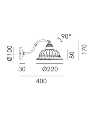 IL FANALE ANITA 061.18.OC nástenné svietidlo E27